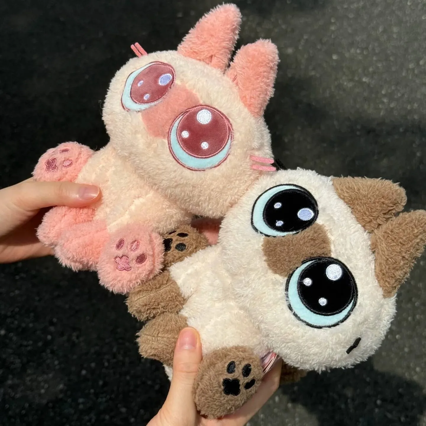 Original Siamese Cat Beanie Paste Plush Doll With Crooked Melon Produced Flying Pup Beanie Paste Pink Dumb Mud Doll Pillow Gifts