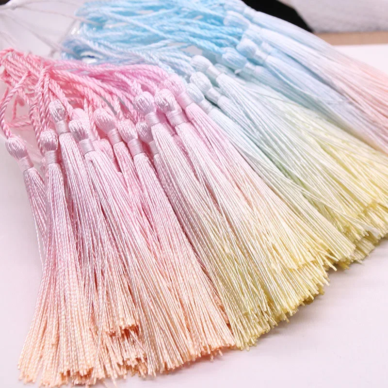 New Gradient 13cm Tassels For Crafts Polyester Silk Tassel Fringe Crafts Jewelry Diy Sewing Clothing Pendant Decor Bookmark