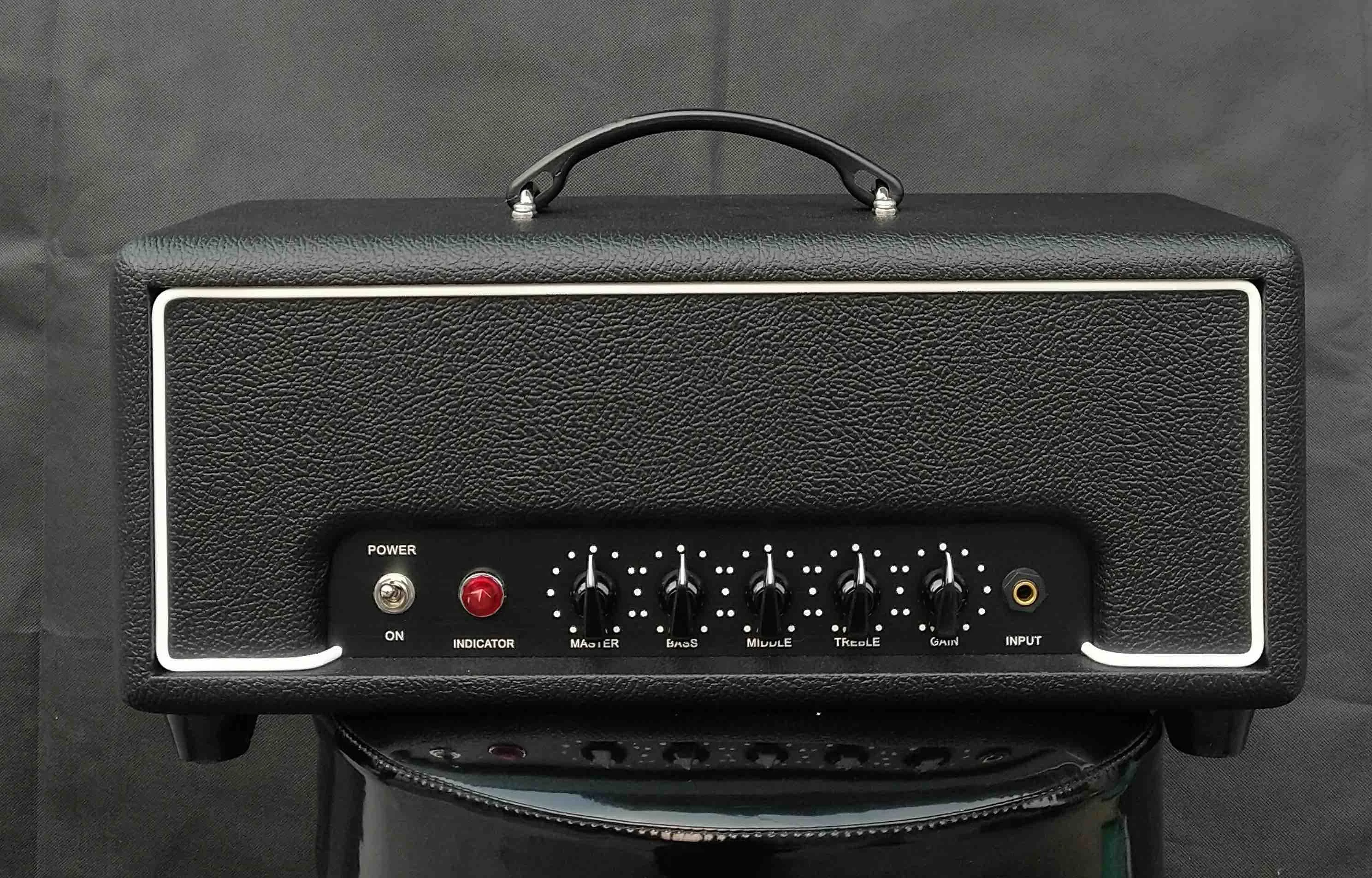 Custom Night Train 15/5 Watt Valve Guitar Tube Amplifier Head with LOOP and TOP IMPORTED CABINET 12ax7 EL84 Tubes in Black Color