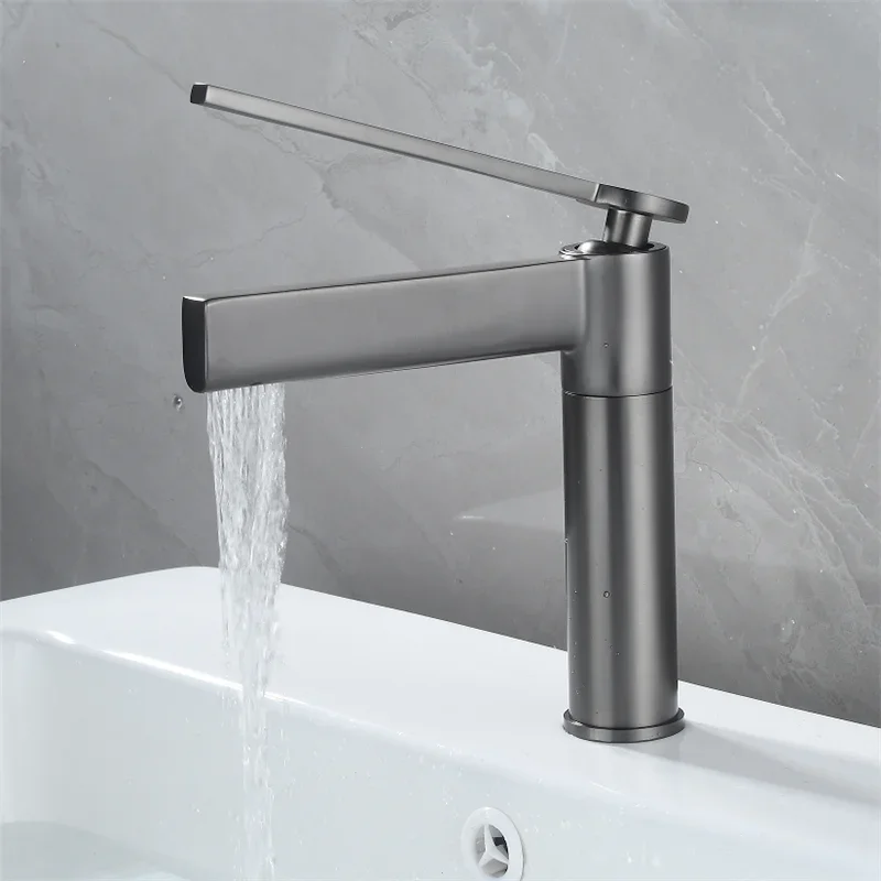 

Black Bathroom Faucet Brass Basin Mixer Tap Black/Brushed Gold Wash basin Single Handle Hot Cold Lavotory