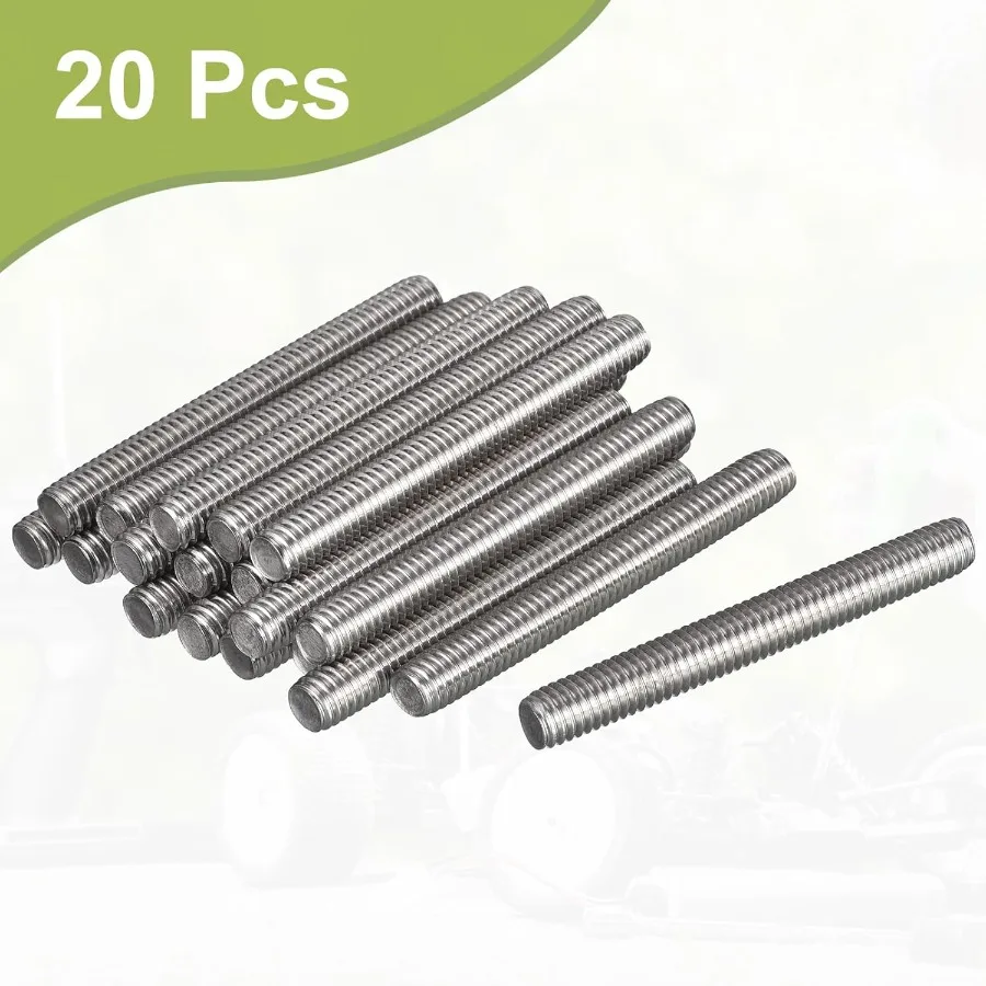 قضيب ملولب بالكامل M61.0 ملعب 50 مللي متر طول 304 خيط من الفولاذ المقاوم للصدأ شريط ترصيع قضبان خيوط يمين 20 قطعة #3