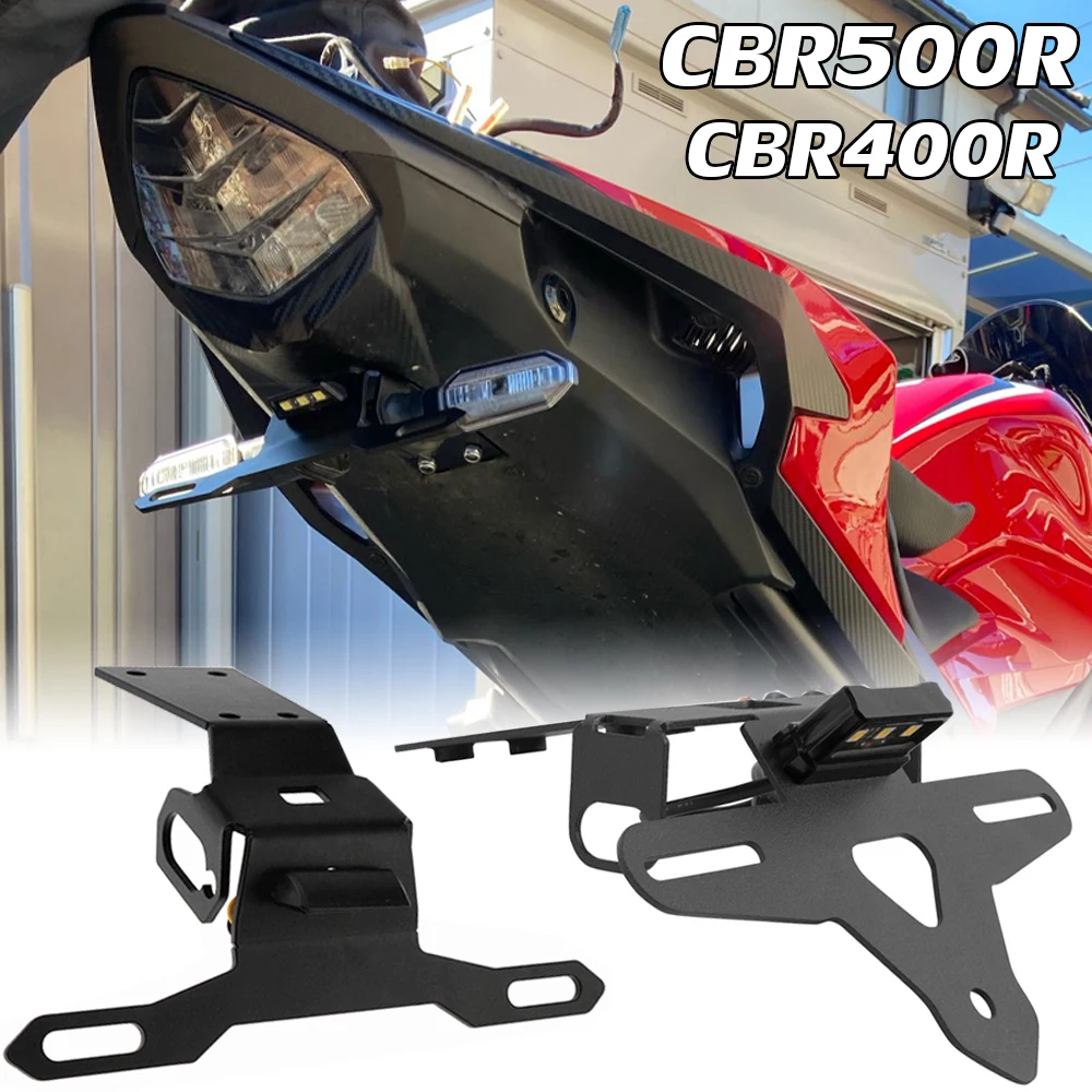 CBR500R CBR400R Targa Staffa di Supporto Tail Tidy Fender Eliminator HA CONDOTTO LA Luce per Honda CBR 500R 400R 19 20 21 22 2023 2024