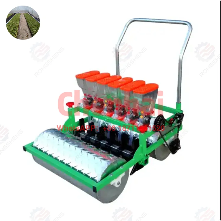 

Distance Ajustable Manual Hand Push Corn Maize Seeder with 2 in 1 Fertilize Planter Machine