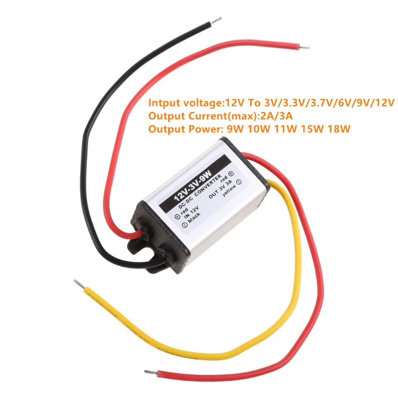 DC-DC 컨버터 전원 공급 장치 전압 컨버터, 벅 스텝 다운 모듈, 자동차 직송용, 12V-3V 3.3V 3.7V 5V 6V 9V