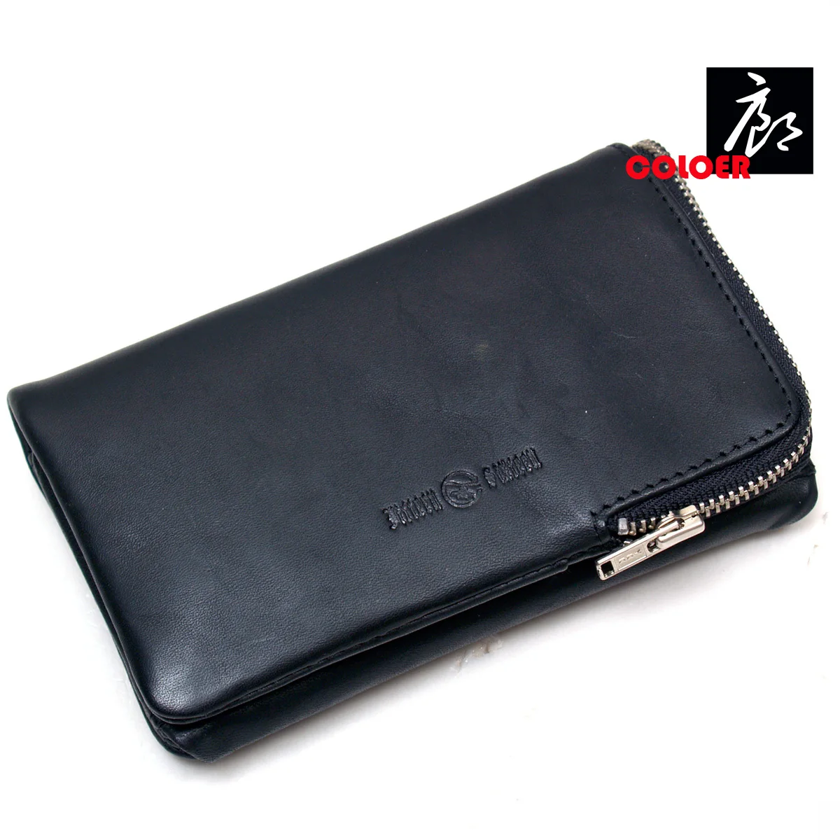 classic-pure-black-washed-top-layer-leather-wallet-hong-kong-1516-card-holder-retro-style-long-wallet-for-men-and-women