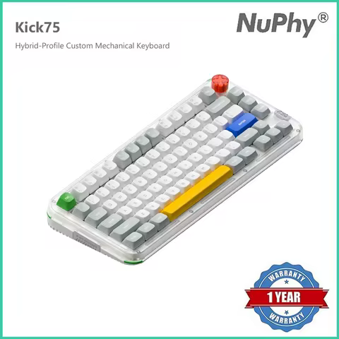 NuPhy&reg; NuPhy Kick75 Hybrid-Profile QMK/VIA Custom Mechanical Keyboard Firmware QMK/VIA