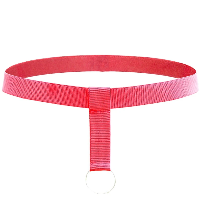 Men's Erotic Underwear Open Butt Thong Lingerie Wide Rubber Band Iron Ring Backless Jockstrap String Hollow Panties Bikini