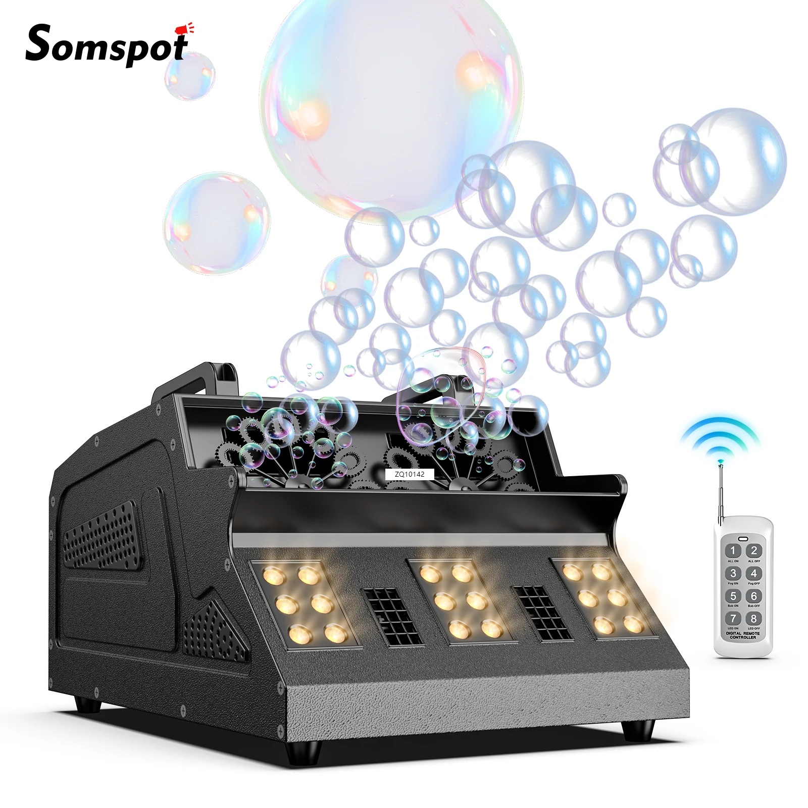 

1500W Fog Smoke Bubble Machine RGB LEDs Stage Smoke Machine Special Effect for DJ Disco Halloween Party Wedding Birthday