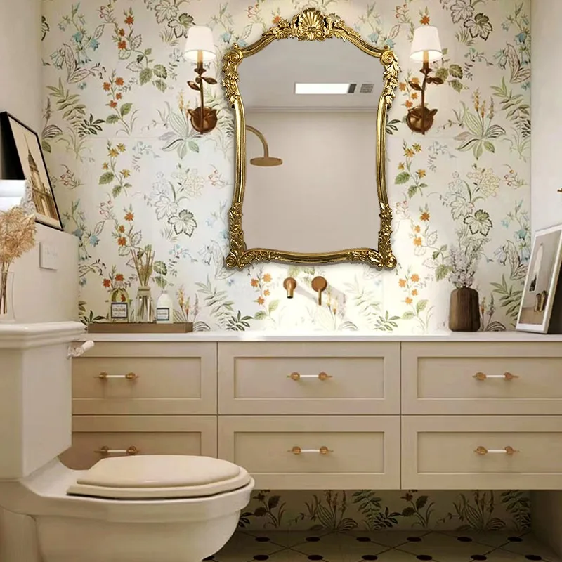 Shower Wall Mirror Hanging Big Size European Unique Decoration Fashion Interior Mirror Save Space Spiegels Ornaments Home Decor