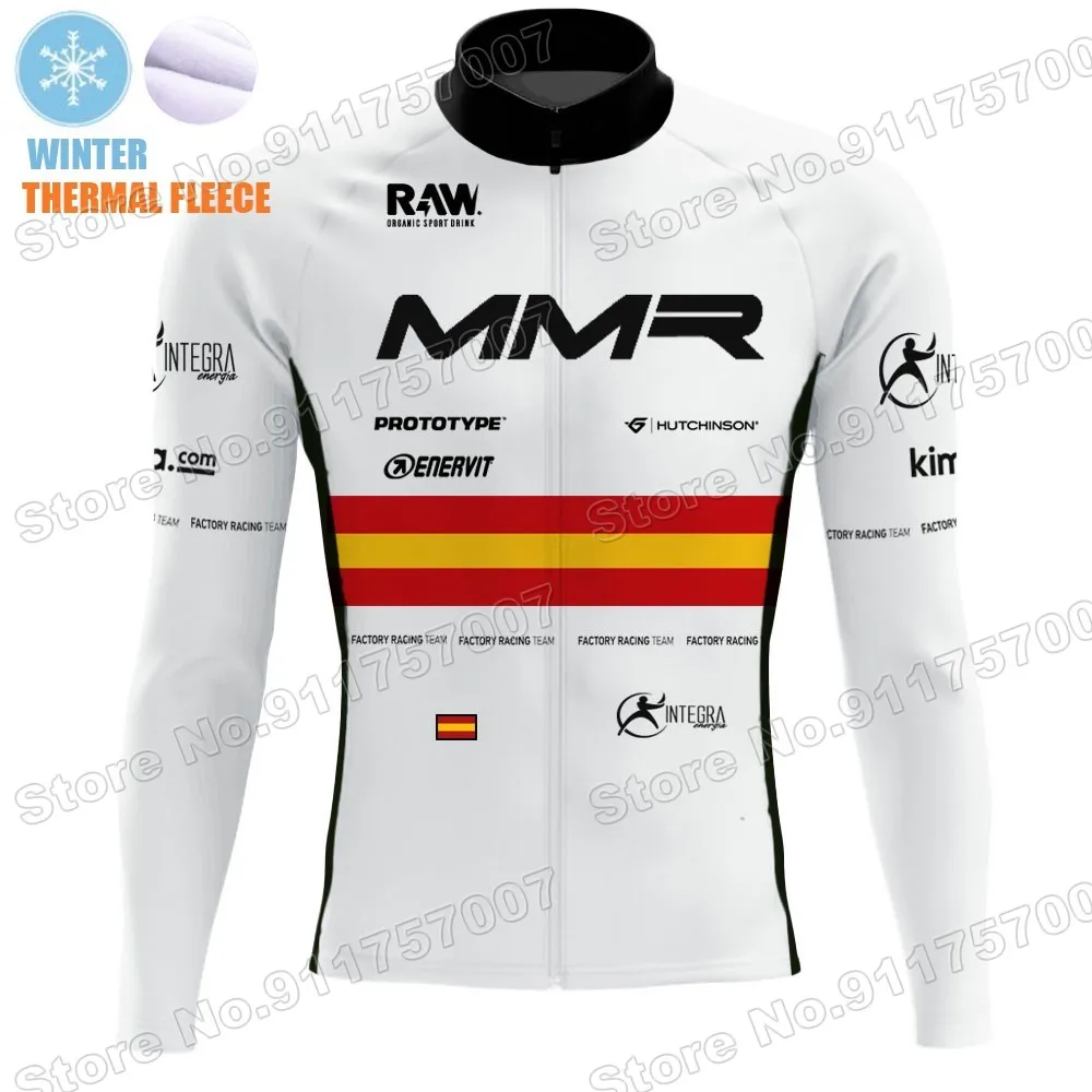 2022 MMR Cycling Jersey Set Winter Spain Cycling Clothing Road Bike Thermal Jacket Suit Bicycle Bib Tights Maillot Ciclismo Ropa