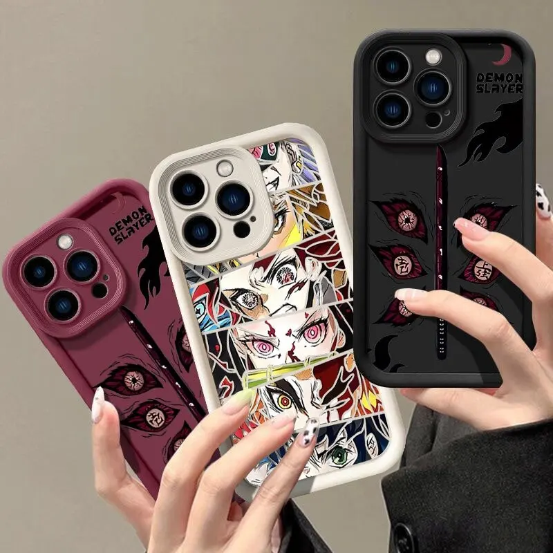 애니메이션 귀멸의 칼날 눈 모양 폰 케이스 (인피닉스 테크노 스파크 30C 10C 20C 10 20 Pro 6 GO 카몬 40 20 30 Pro GT 20 10 30 Pro 커버)