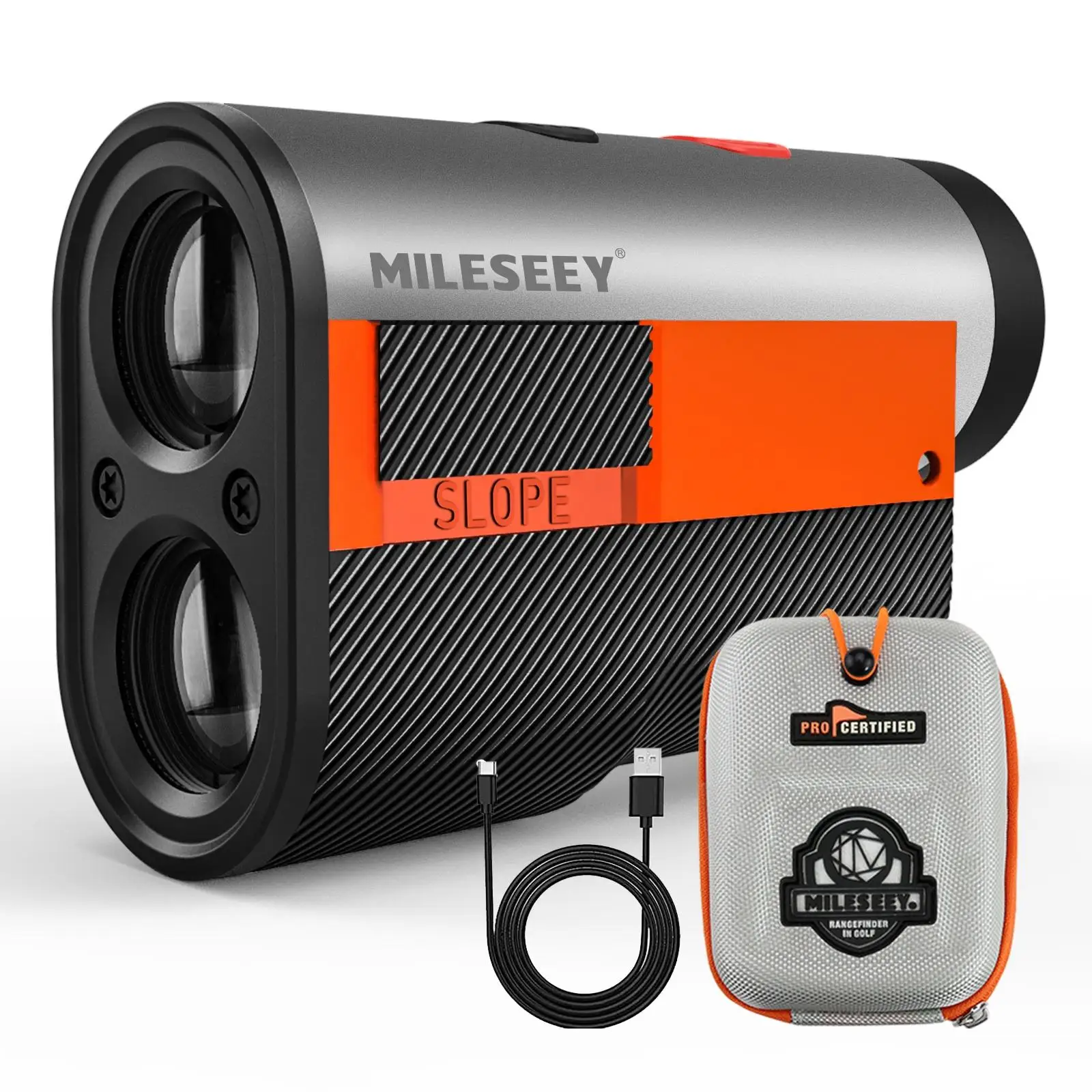 Golf Rangefinder 600m Yard Range2s 400 Yard Flag Lock Vibração Slop Switch Recarregável Adsorção Magnética Mileseey-gpf12