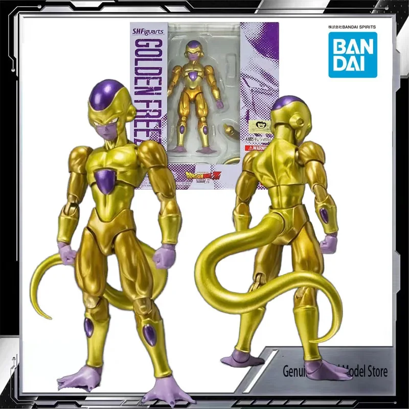 BANDAI Original MODEL KIT S.H.Figuarts FRIEZA GOLD FRIEZA FINAL  Anime Action Figure Toys Collection Model Gifts for Boys 130mm