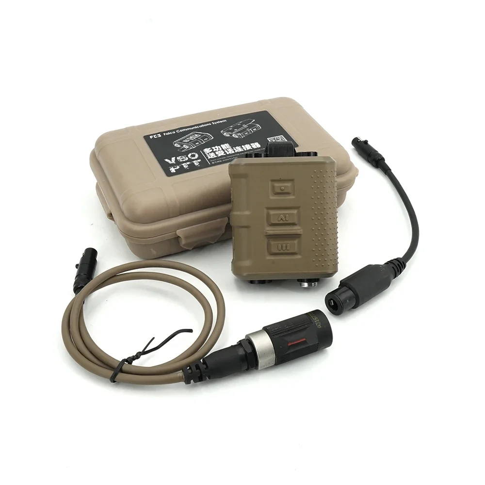NONE 2024 Neues AMP-Headset Volldigital Dual DPS Taktisches FMA-Headset Kommunikationsgeräuschunterdrückung mit V60 PTT Combo Taktisches Headset 7