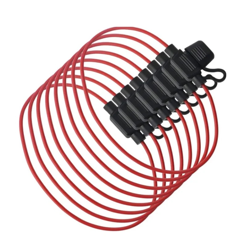 1pcs16/14/12/10AWG Waterproof Auto Fuse Holder Mini Small Medium Car Blade Fuse Wire Cable 10A 20A 30A 50A Fuse Power Socket A2