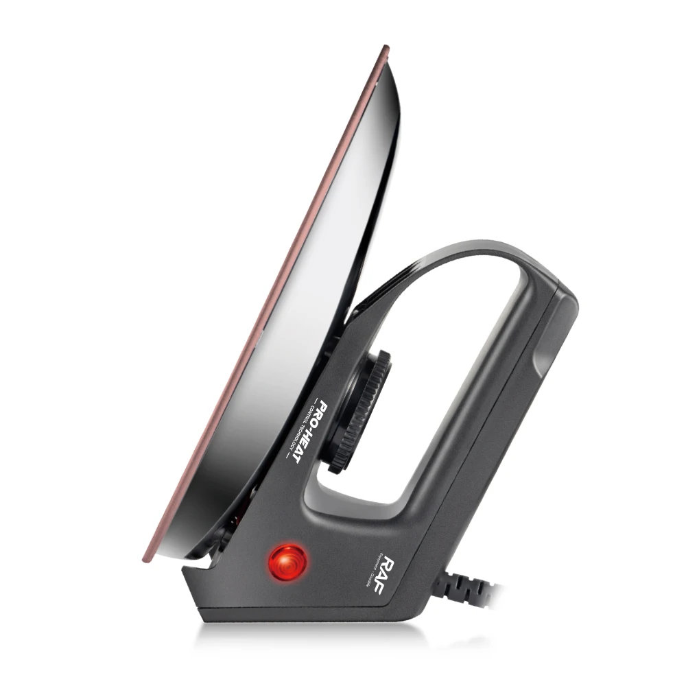 RAF الكفاءة الحرارية تصميم نقطة الثلاثي 1000 واط الحديد الجاف الحديد الكهربائية مكواة مسطحة الصحافة المنزل سريعة الكهربائية الحديد الجاف للملابس