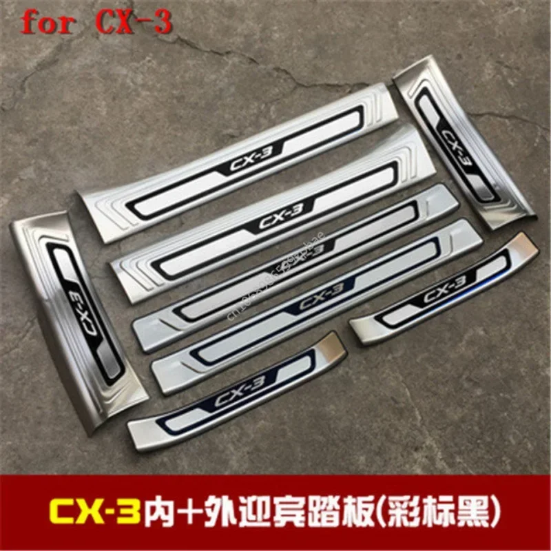 Stainless Steel Scuff Scuff Plate/Door Sill Door Sill Pedal Bienvenidos For Mazda CX-3 2018 Car Styling