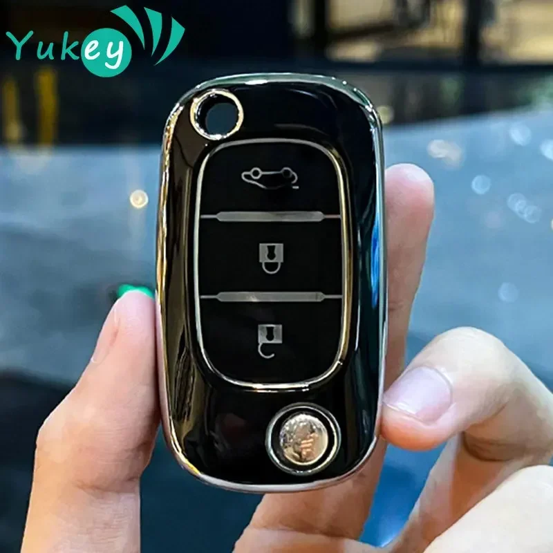 3 Buttons TPU Key Case Cover for LADA Vesta Granta XRay Kalina Priora Sedan Sport for Renault Fluence Clio Megane for Mercedes