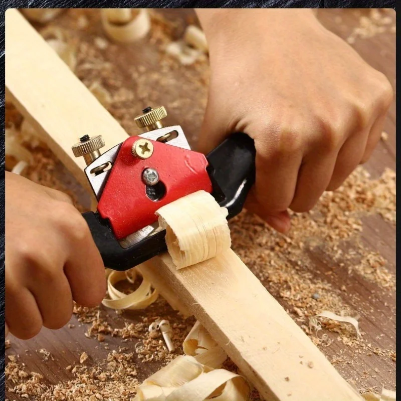 

Набор для строгания древесины с дополнительными лезвиями - регулируемая толщина, ручной, для самостоятельной обработки дерева, из железа и легированной стали