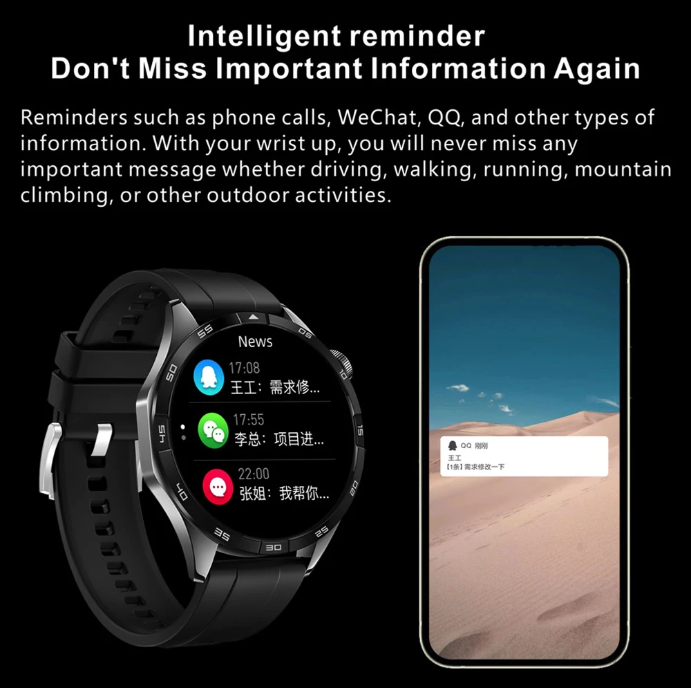 بلوتوث دعوة الساعات الذكية الرجال 1.62 ''HD شاشة البوصلة Smartwatch 400mHa NFC الرياضة اللياقة البدنية مقاوم للماء الصحة النوم AI صوت