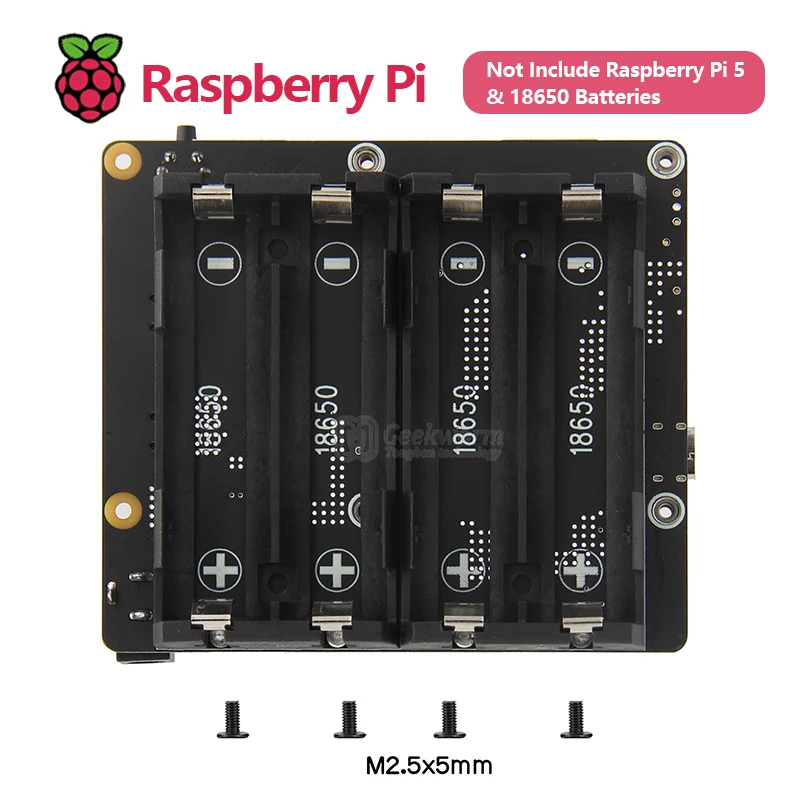 Imagem -06 - Geekworm-ups e Power Management Board com Células 18650 Suporte da Bateria para Raspberry pi X1202