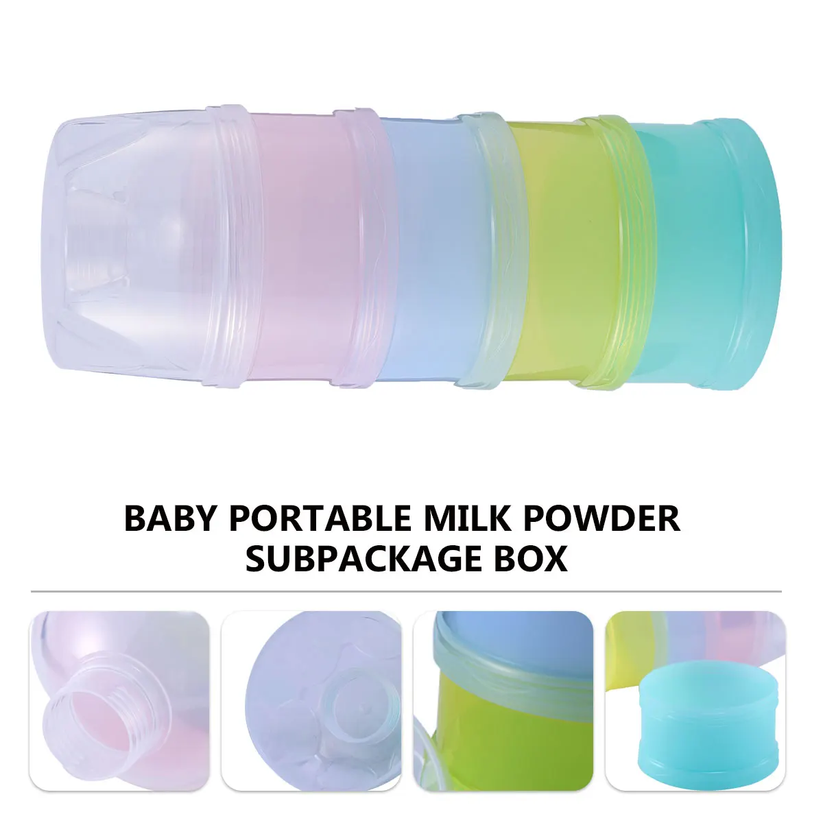 

Portable Milk Powder Container Safe PP Material Easy to Snacks Storage Box Home Use Auxiliary Food Formula