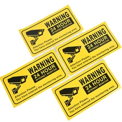 10Pcs Waterproof 27.9x15.2cm CCTV Security 24 Hour Video Surveillance Sign Camera Warning Car Stickers