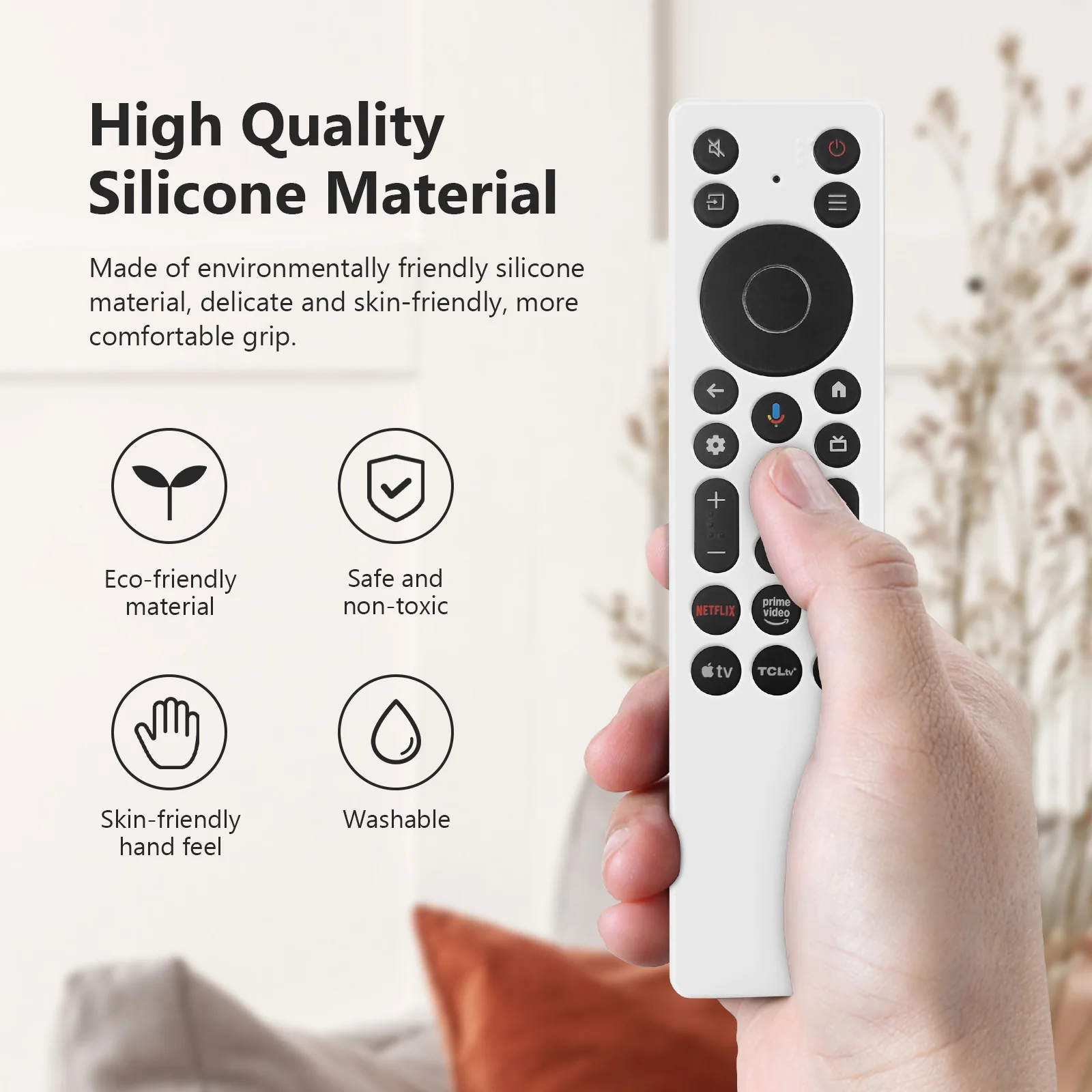 حافظة واقية من السيليكون لتلفزيون TCL RC923A / RC813A غطاء لجهاز التحكم عن بعد ناعم مضاد للسقوط غطاء جهاز التحكم عن بعد للتلفاز مع حبل معلق #3
