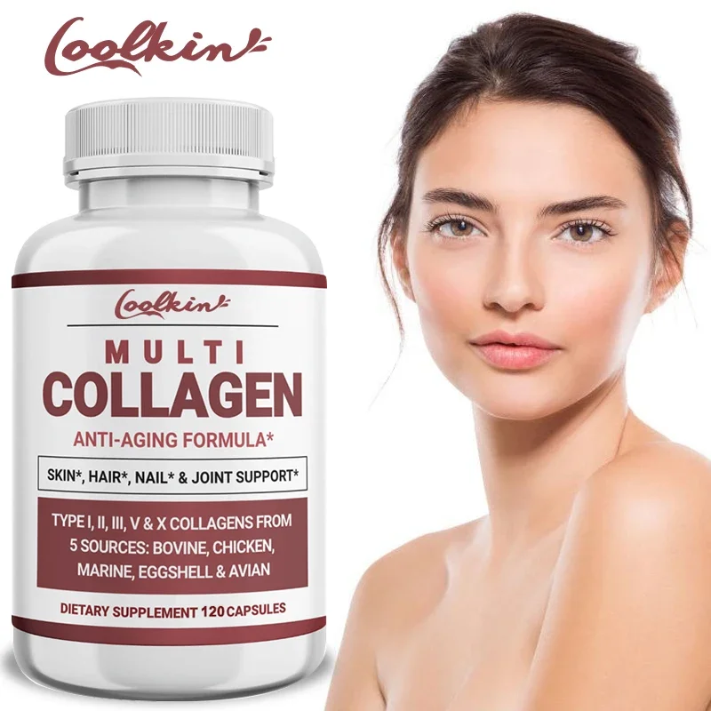 Multi Collagen Peptides Capsules - Supports Healthy Skin, Joints and Nails, Promotes Overall Well-being and Improves Vitality