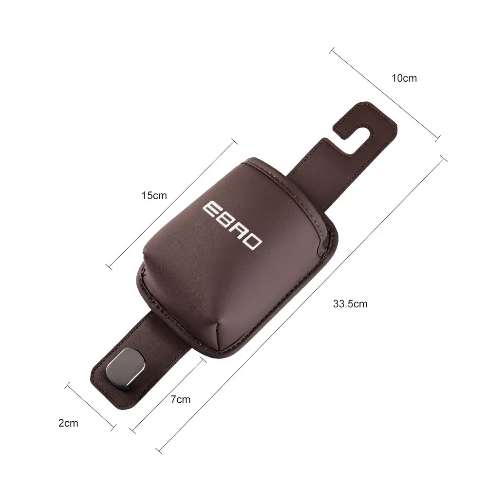 2026 For EBRO S700 EBRO S800 S400 2025 Leather Car Storage Bag,Water Cup Holder,Trash Can,Auto Door Drinks Holder with Hook - view 6