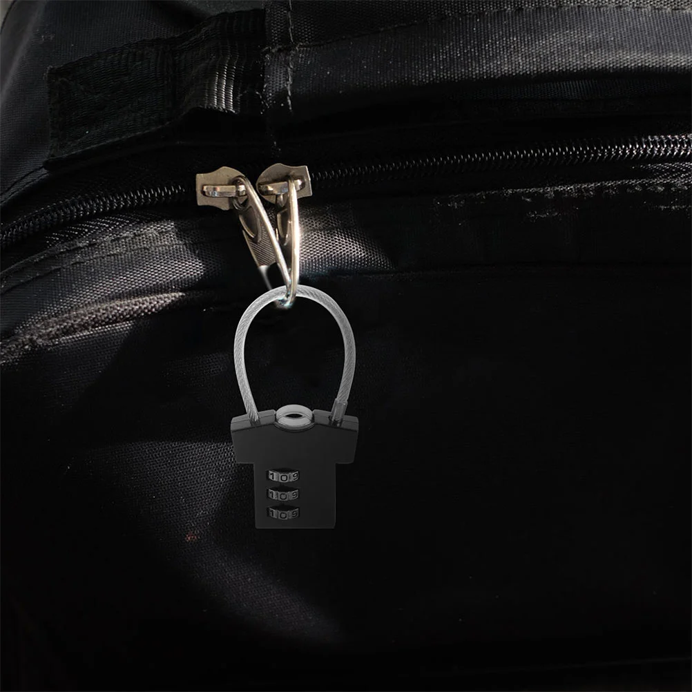 2 Pcs Padlock Combination Cable Backpack Locks for Gym Locker Cabinet with Small Bike Seat Luggage Bag