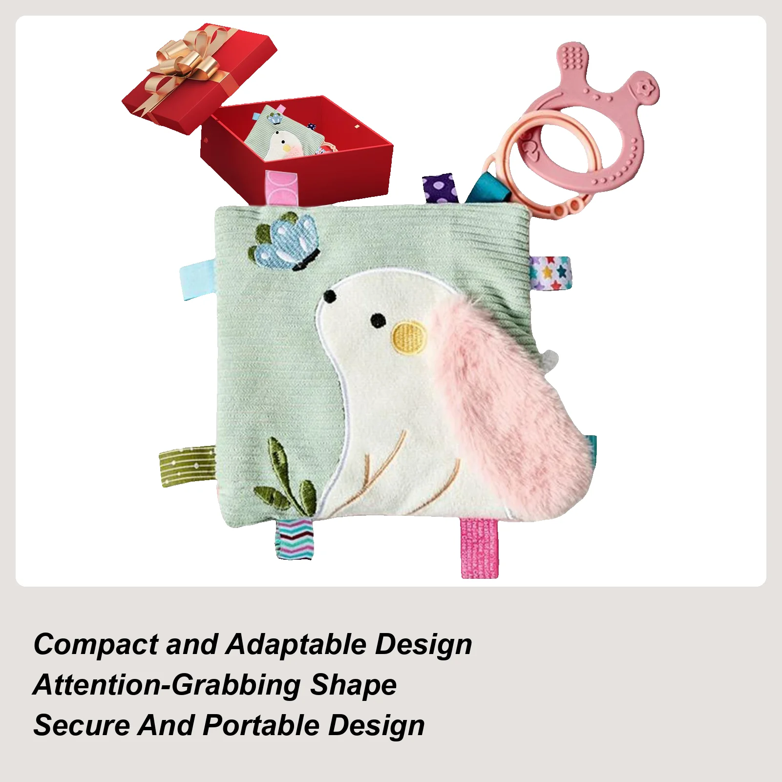 Kids Sleep Companion Bunny Shape Breathable Gentle Towel Soft Rabbit Security Blanket For Girl Car Seat Bed Travel Home Indoor