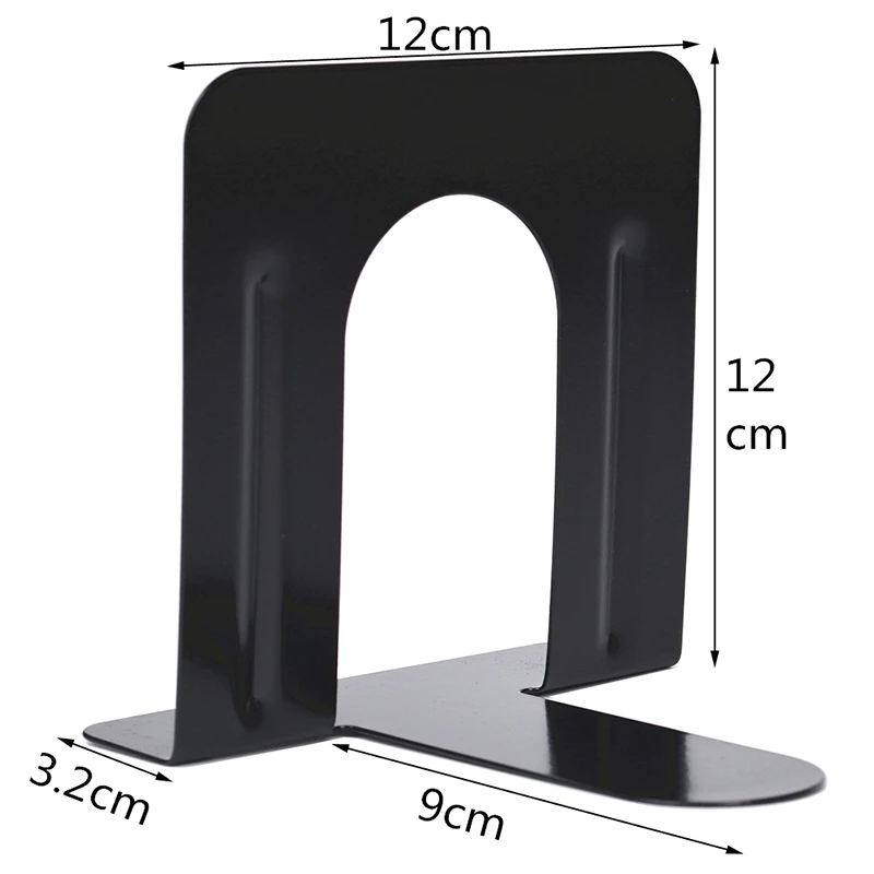 2Pcs Metal Bookends Heavy Duty Book Clips Book Clamps Desktop Magazine Holder Book Braces Rack For School Office Supplies