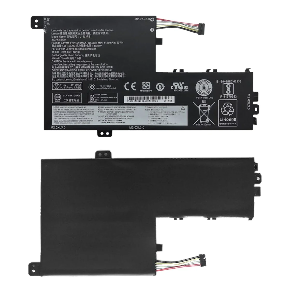 Imagem -03 - Bateria para Lenovo Yoga 52014ikb L15l3pb0 L15c3pb1 Flex 1470 1570 Ideapad 520s-14ikb L15m3pb0 L15l3pb0