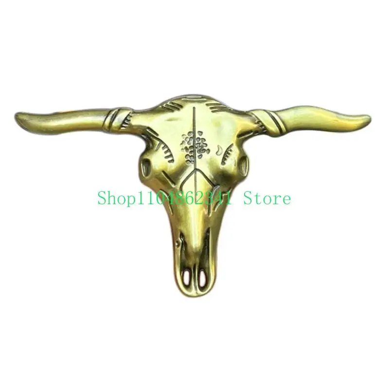 

652F Western Ox Skull Metal Belt Buckle Teenager Rock Vintage Belt Buckle