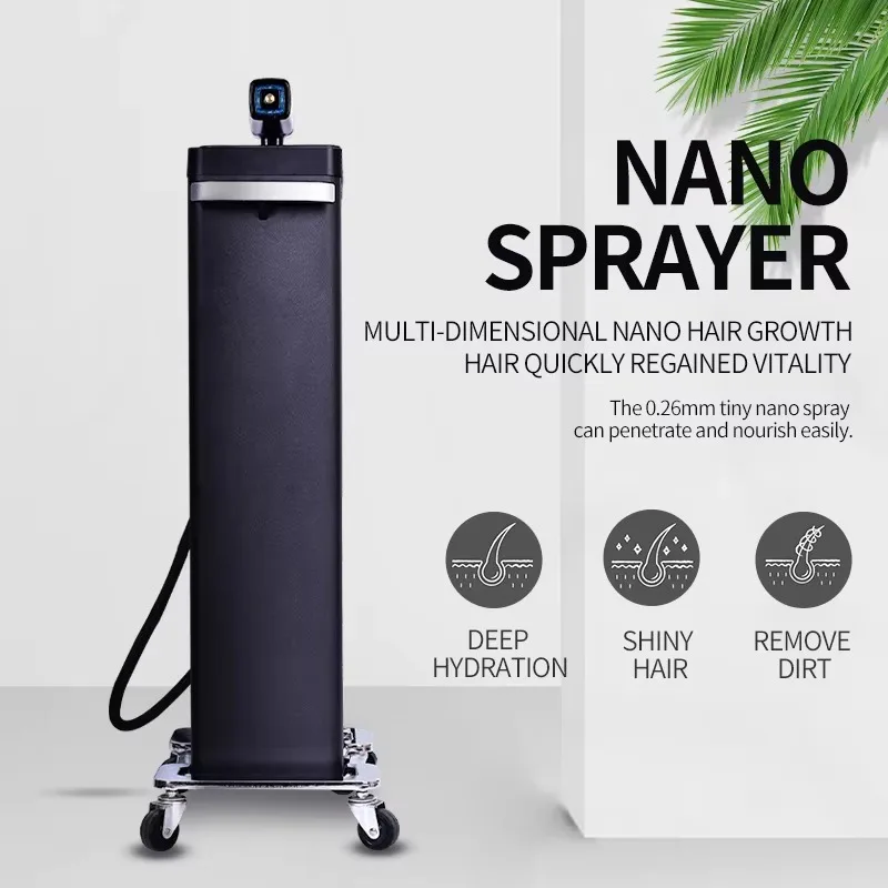 Top Professional Detachable Nozzle Nano Micromist Hair Care Steam Machine&Hair Salon Nano Micro Mist Gun Hair Steamer Machine