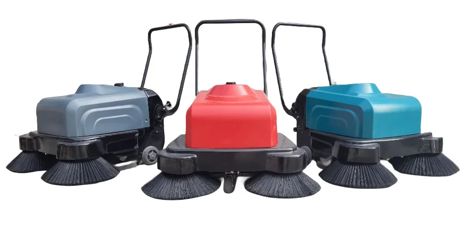 Коммерческая промышленная электрическая вакуумная подметальная машина с ручной очисткой, синяя, 1050 мм