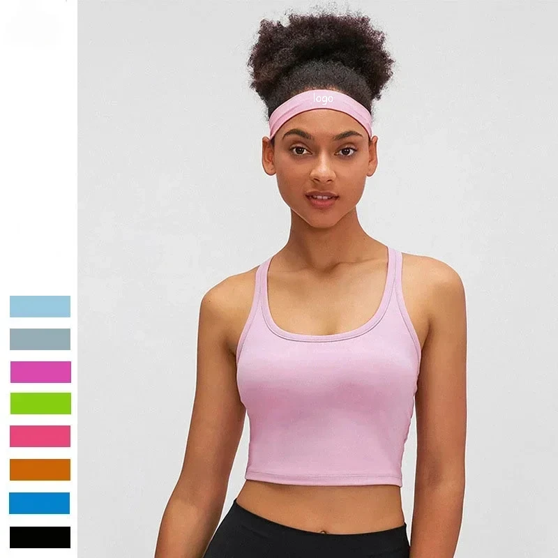 LO-Diadema de Color sólido para ejercicio Unisex, diadema deportiva de alta elasticidad que absorbe la humedad para Yoga, correr al aire libre
