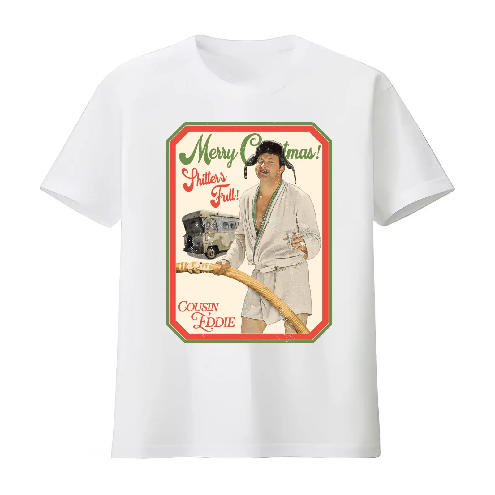 Cousin Eddie T-Shirt Summer Casual Cotton Tee Oversized Streetwear Tops Vintage Graphic Print Loose Fit Short Sleeve