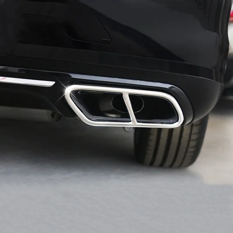 

Stainless Steel Automobiles Tail Throat Decor Frame Car Exhaust Pipe Trim Cover Liner Accessories For Volvo S90 2017-2018