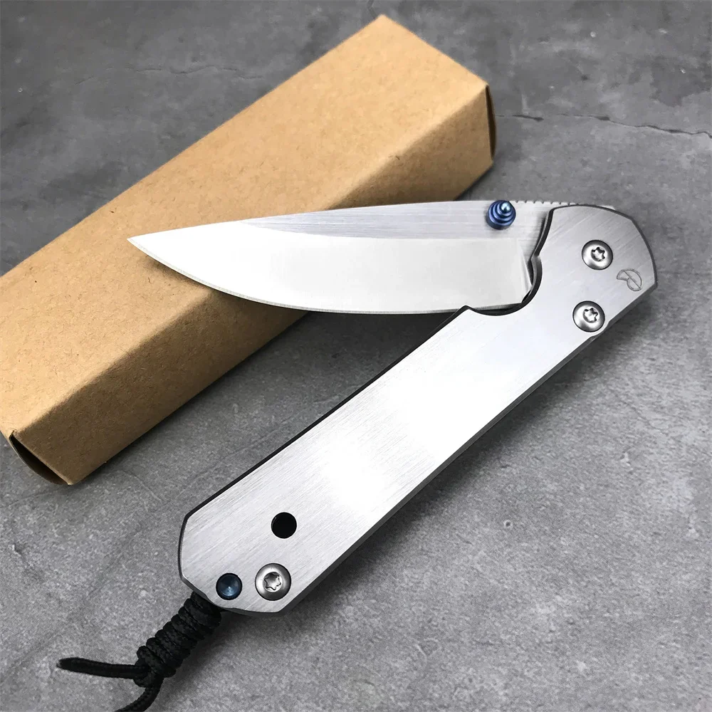 Chris Reeve CR EDC Sharp Pocket Folding Knife 420 All Steel Handles Tanto Blade Outdoor Tactical Tool Camping Hunting Knives