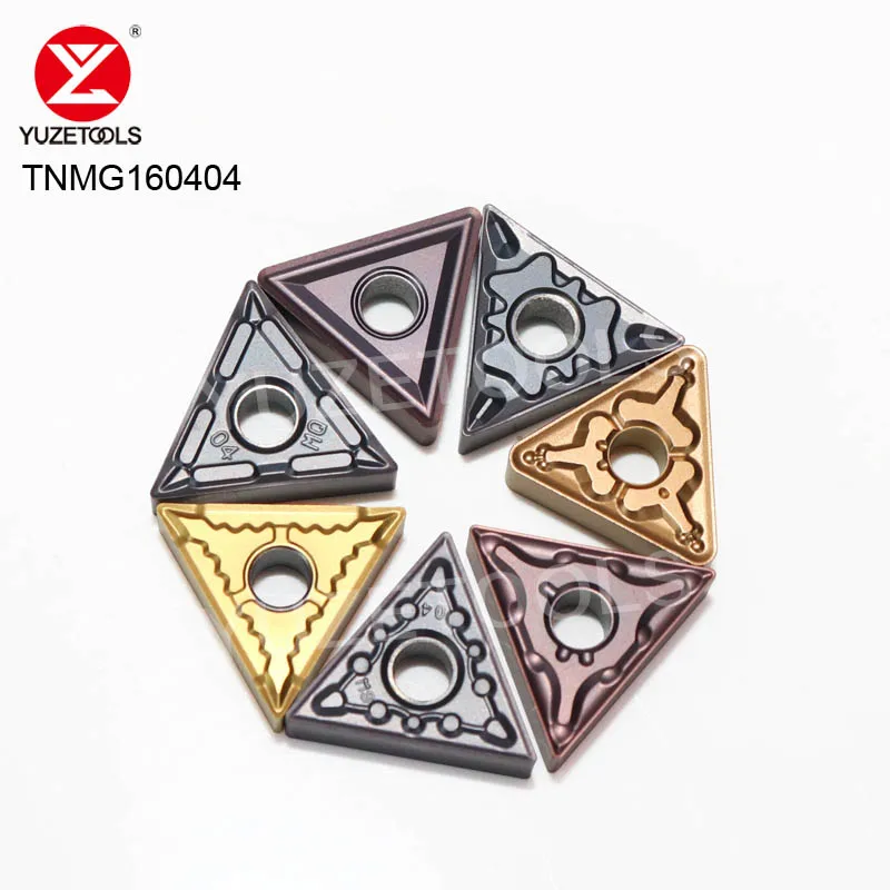 10PCS  TNMG160408-TM TNMG160412-TM TNMG160404-HQ Lathe External Turning Tool Carbide Cutting Insert for Stainless Steel