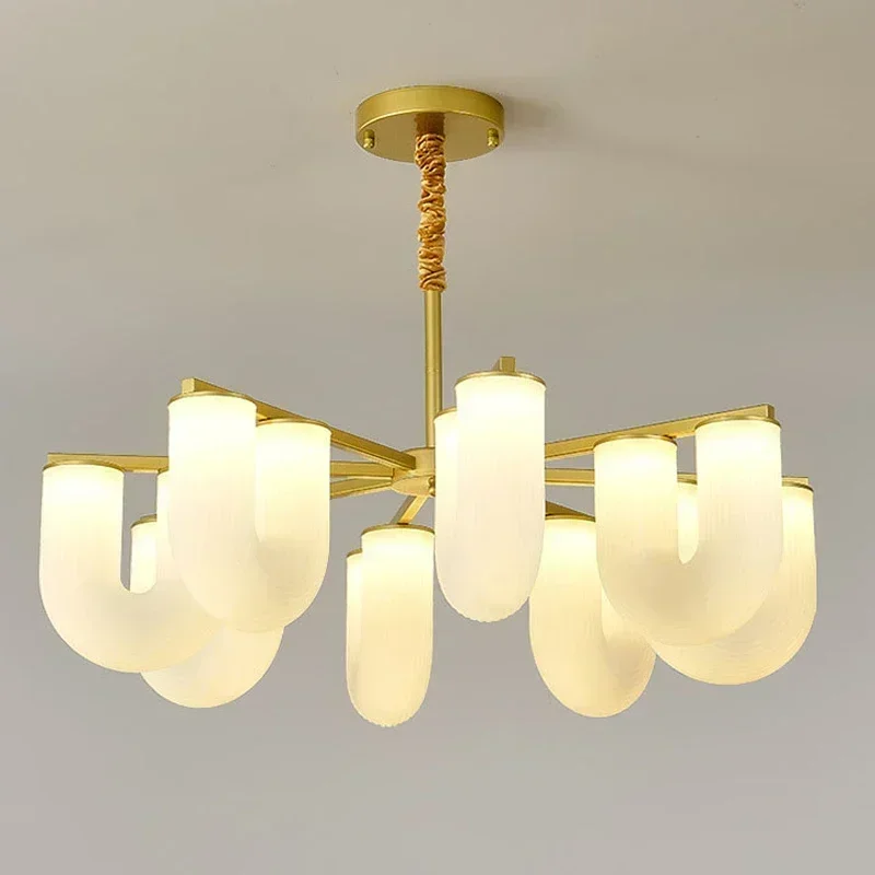 

Nordic U-shaped Lampshade Chandelier Lamp Minimalism Home Decor Pendant Lights Dining Room Living Bedroom Led Table Lamp