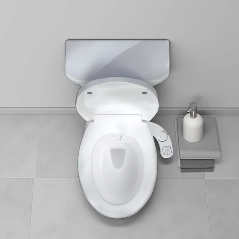 SAMODRA Non-Electric Left-Hand Bidet - Self Cleaning Dual Nozzle (Frontal and Rear Wash) Fresh Water Bidet