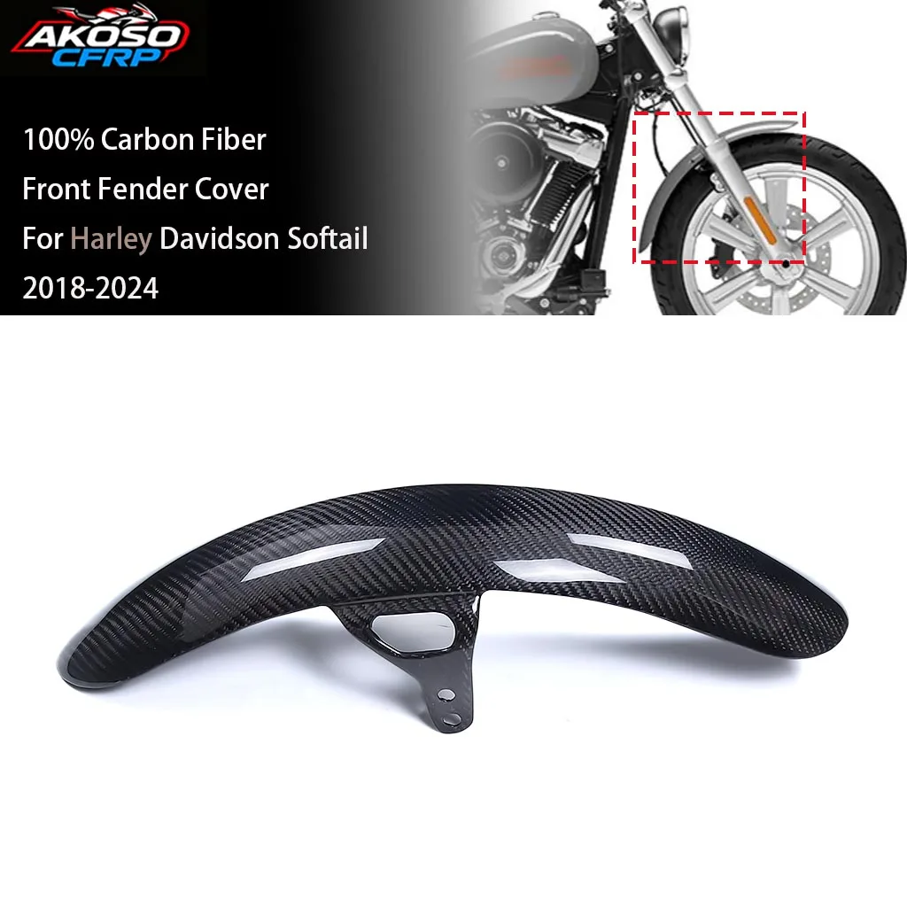 Für Harley Dyna Street Bob Low Rider FXDC FXDLS 2007-2017 Carbon-Faser Vorderer Kotflügel Motorrad-Zubehör Schutzblech