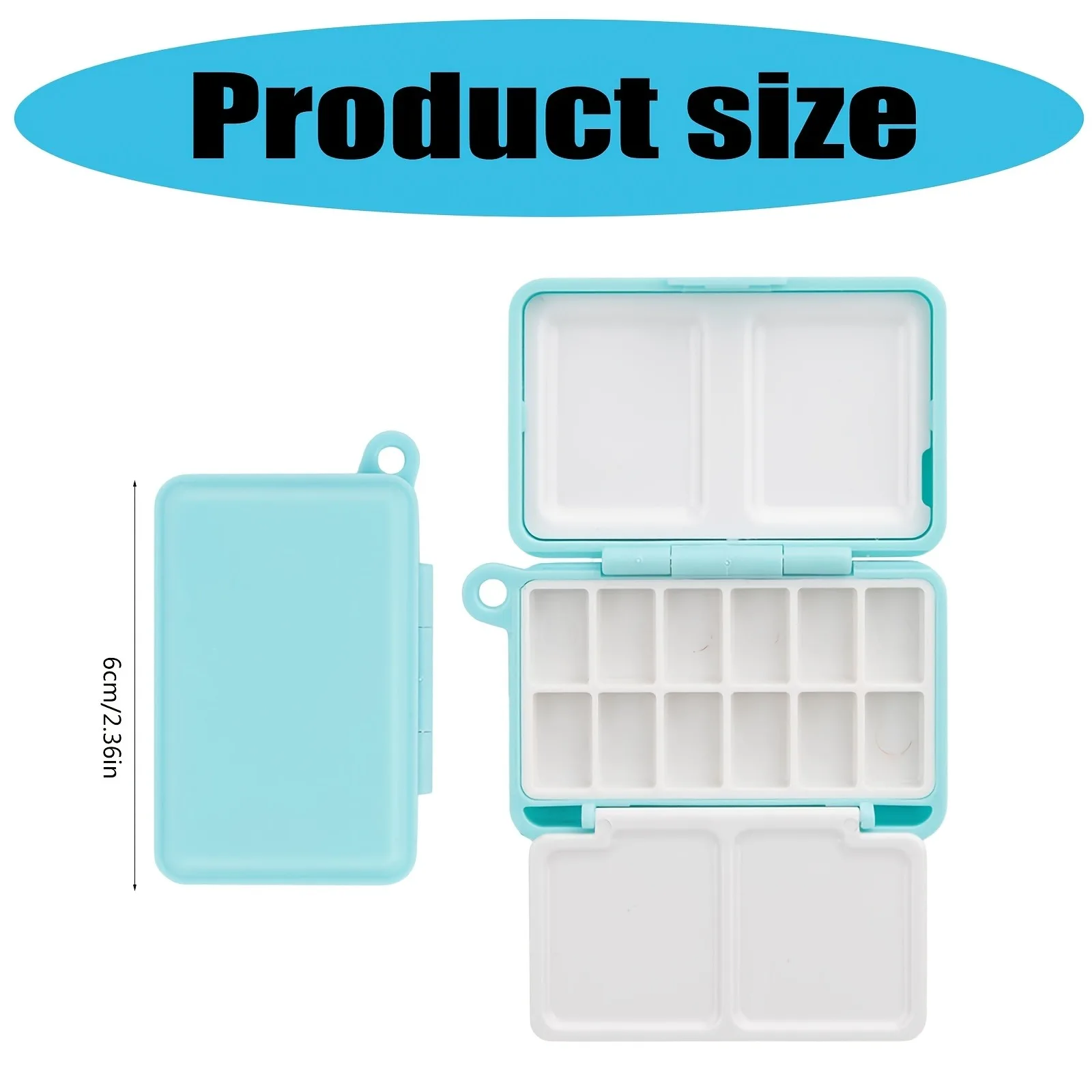 Travel Empty Watercolor Paint Tray With Sealed Mix Palette Lid, Portable Artist Drawing Box Outdoor Sketch Painting Supply