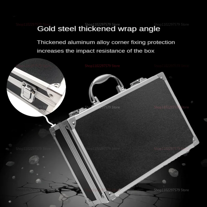 Portable Aluminum Tool Box with Sponge Lining Impact Resistant Storage Case Handheld Organizer 30x17x8cm Toughbuilt