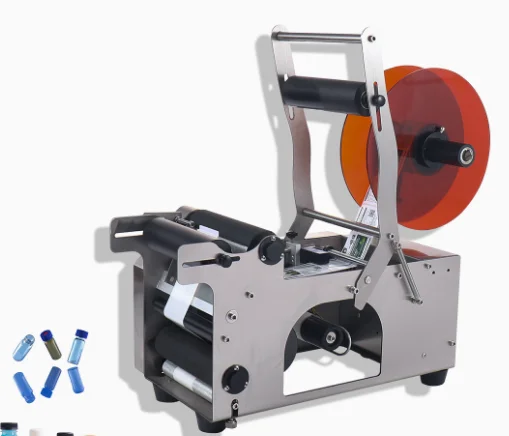 New Tabletop Square Flat Box Adhesive Sticker Bottle Labeling Machine Manual Semi Application