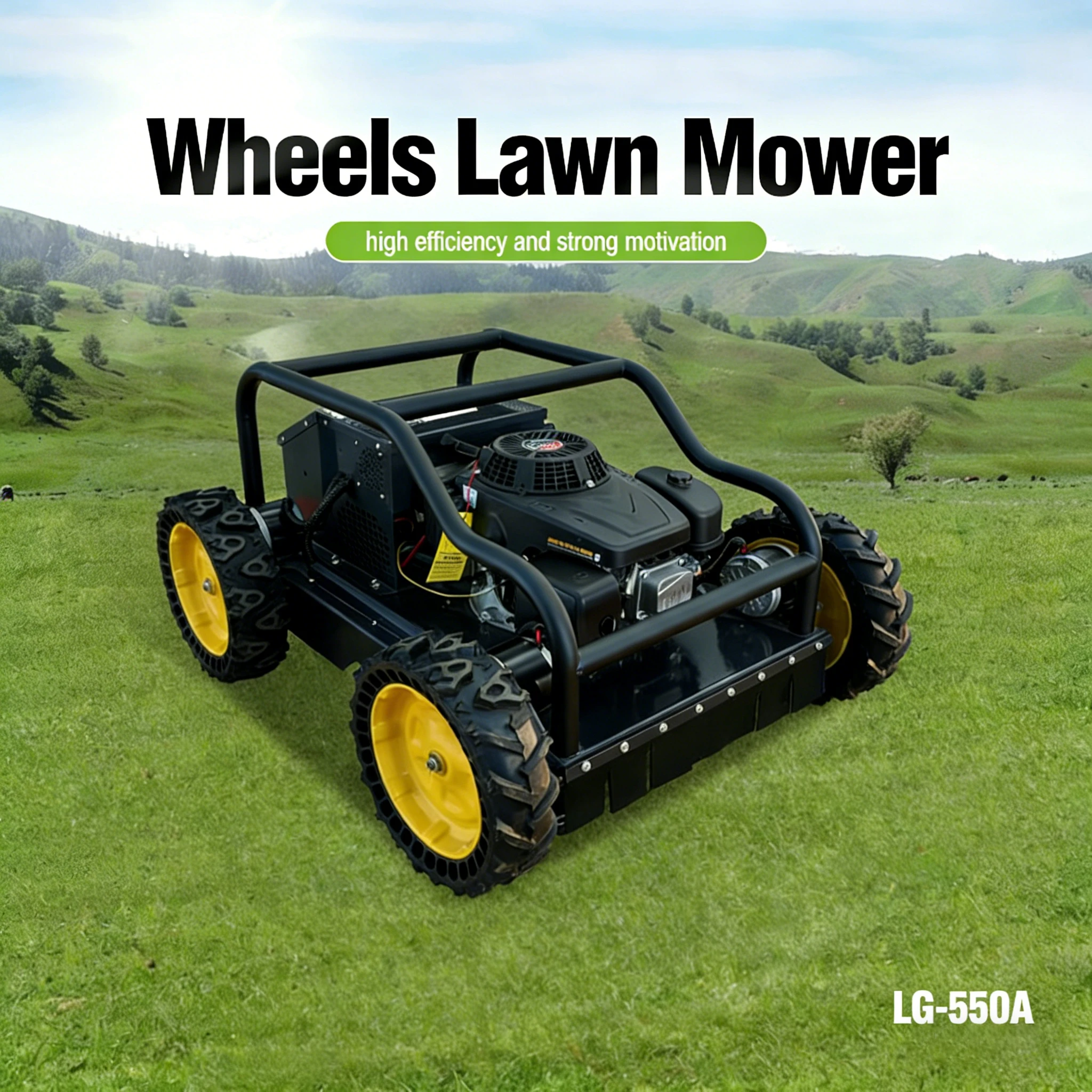 Remote Control Wheels Lawn Mower Quiet Operation Self-propelled Grass Cutter Steep Slopes Mower Excluding Shipping Cost