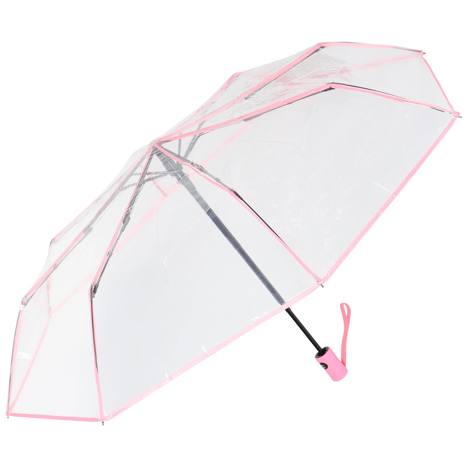 

Foldaway Transparent Three-fold Umbrella Falten Reise Regenschirm Foldable Faltbarer Clear